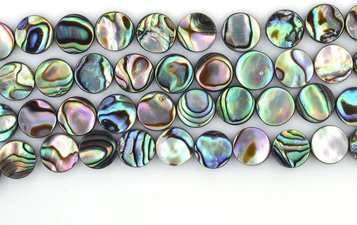 8mm natural abalone - abalone, shell
